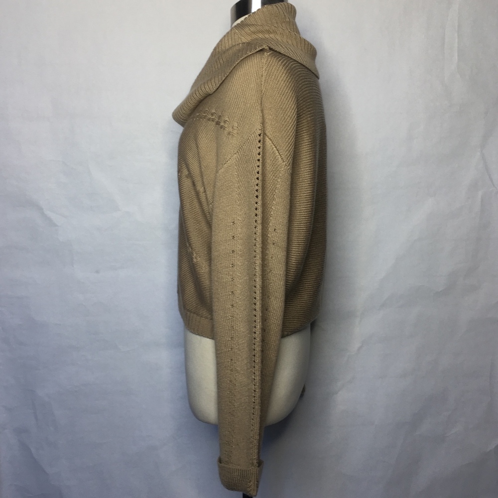 Bebe Taos Taupe Amalia Textured Turtleneck Sweater - Picture 3 of 8